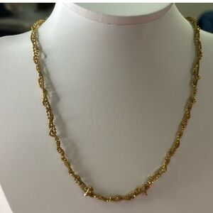 Vintage Vendome gold-tone twisted rope chain necklace.
